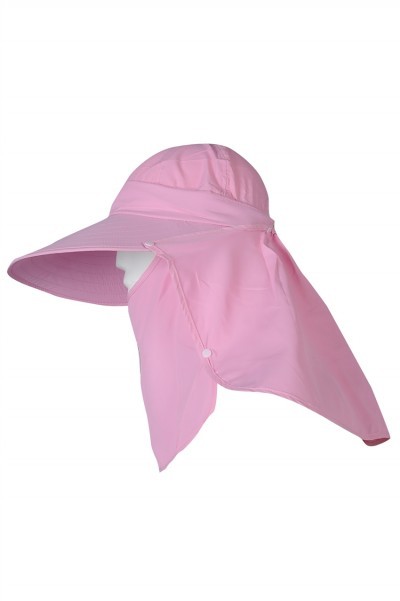 SKVC013 made face sun hat summer sun hat outdoor cool hat anti-mosquito tea riding sun hat pink front view